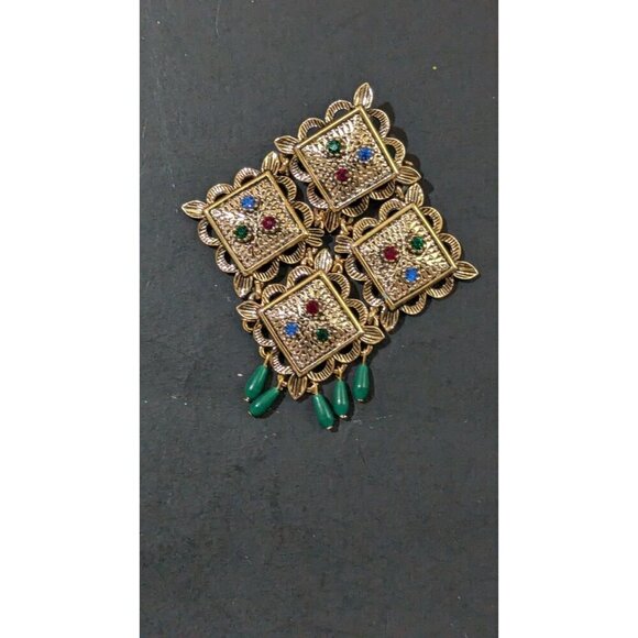 Vintage Sarah Coventry Temple of Lights Rhinestone Accent Statement brooch pin - Picture 4 of 6